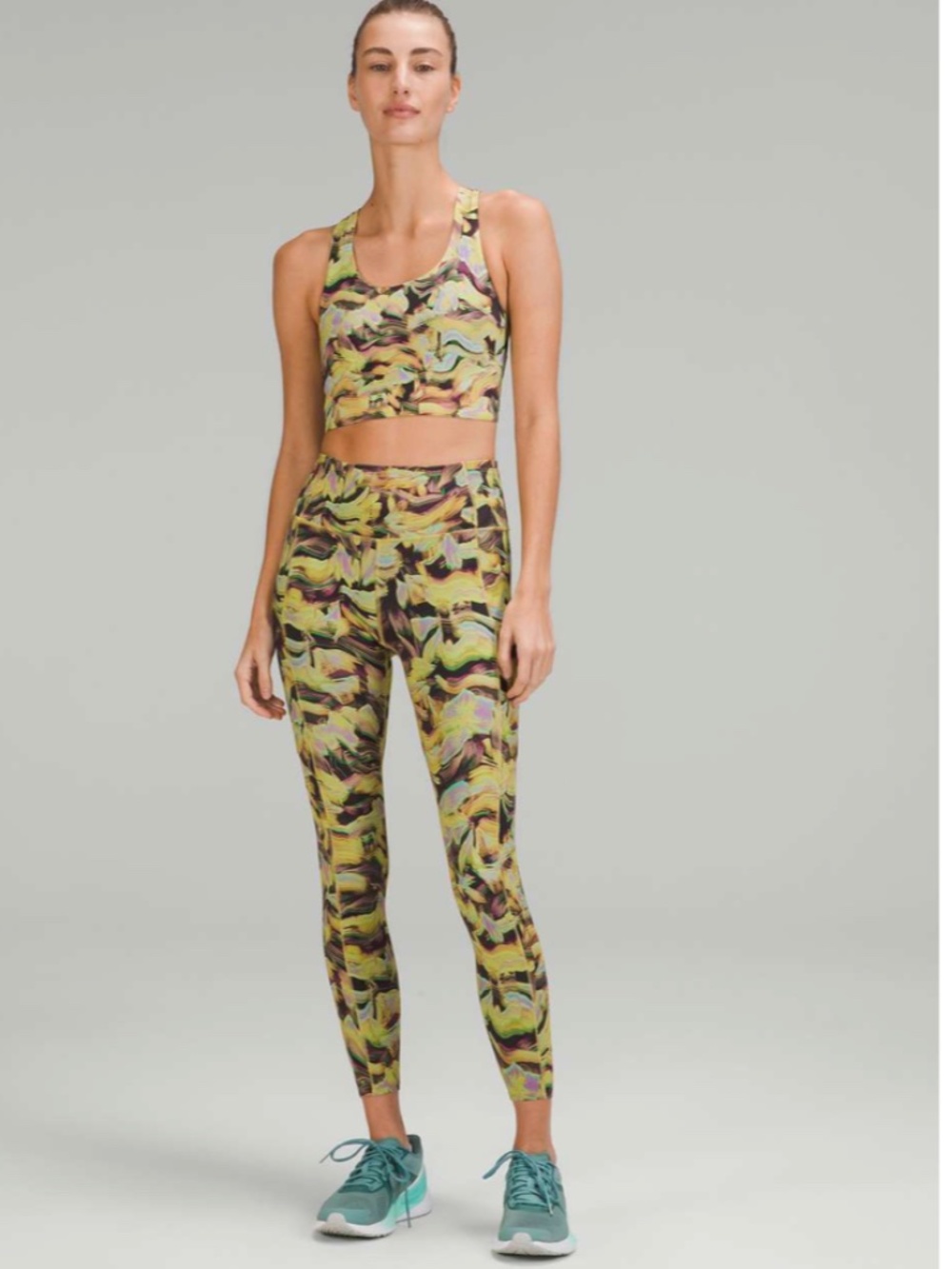 Lululemon SeaWheeze Fast and Free 25" Mood Enhancer Yellow Multi 10